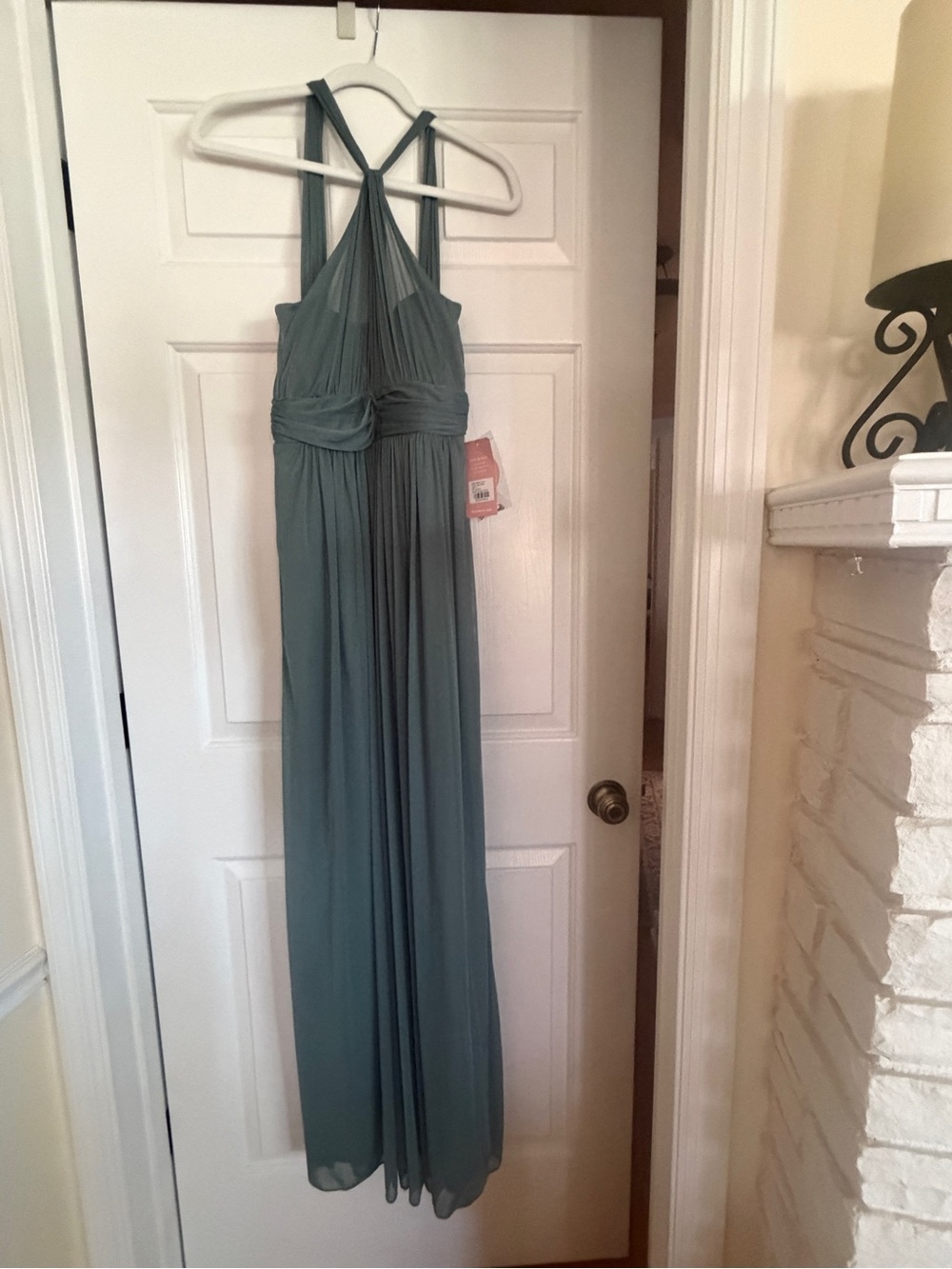 Birdy Grey Sage Green Twisted Halter Maxi Dress